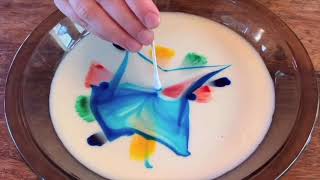 Easy Science Experiments for Kids Rainbow Milk [upl. by Bolanger40]