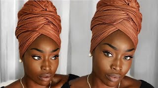 Easy Turban  Headwrap Tutorial [upl. by Bunns]