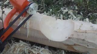 Chainsaw Attachment Log Debarker [upl. by Esmerelda]