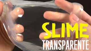 SLIME TRANSPARENTE  Receta sin borax almidon detergente [upl. by Uzzi420]