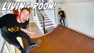 WE BUILT A SKATEPARK IN OUR HOUSE [upl. by Kurtzig630]