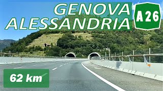 A26  GENOVA  ALESSANDRIA  Autostrada dei Trafori [upl. by Iormina]