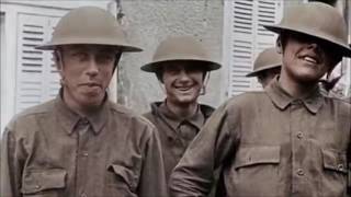 Over There  US army WW1 footage in Color [upl. by Selrac240]