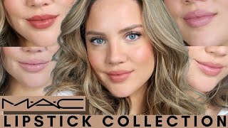 MAC Lipstick Collection  ALL wearable shades  Elanna Pecherle 2021 [upl. by Hayotal]