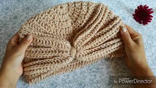 GORRO TIPO TURBANTE Tejido a Crochet [upl. by Latsyrhc]