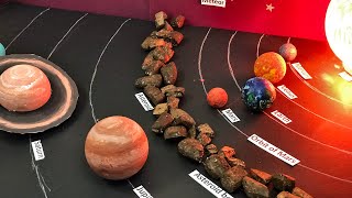 How to make a 3D solar system model for school projects and exhibitions  With working sun model [upl. by Llehsad]