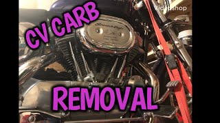 Sportster CV carb removal [upl. by Nims24]