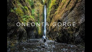 ONEONTA GORGE  River Walkway to Raging Waterfall of Oregon [upl. by Reppart]