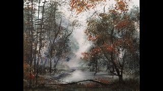 Beginner Fast and Loose Watercolor Landscape Tutorial 231 Mixing With Phthalo Blue [upl. by Emmuela]