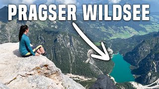 Dolomiten Wanderung auf den Seekofel  bester Blick von oben auf den Pragser Wildsee [upl. by Malamut]