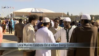 Local Muslims Celebrate Eid at the Alliant Energy Center [upl. by Roxine101]