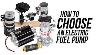 How to choose an Electric Fuel Pump [upl. by Enirhtak]