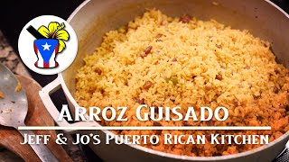 Arroz Guisado con Habichuelas  Yellow Rice with Beans  Easy Puerto Rican Recipe [upl. by Astera534]