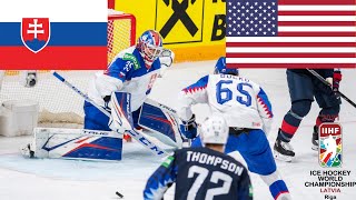 SLOVENSKO VS USA ŠTVRŤFINÁLE MAJSTROVSTVÁ SVETA V HOKEJI 2021 [upl. by Black]