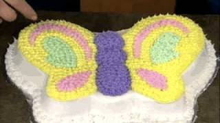 How to Make and Decorate a Butterfly Cake with Wilton [upl. by Neffets]