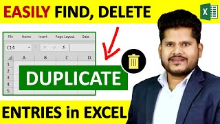 How To Easily Find and Delete Duplicate Data Entries In Excel HINDI [upl. by Trout]