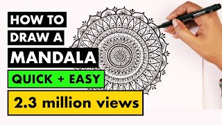 how to draw MANDALA ART for beginners  Vijayta Sharma [upl. by Schinica889]