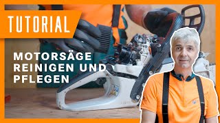 Motorsäge reinigen und pflegen I Tutorial der Bayerischen Staatsforsten [upl. by Addia]