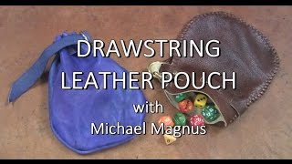 Beginner Leathercraft Project Drawstring Leather Pouch [upl. by Whitson]