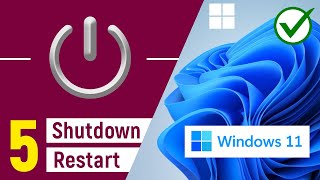 ✅ 5 Ways to Shutdown Turn Off or Restart Windows 11 PCLaptop [upl. by Aztin]