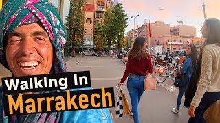 Walking Tour of Modern Marrakech — Morocco Africa Video Walk【4K】🇲🇦 [upl. by Asimaj212]