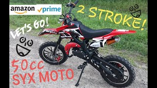 Syx Moto 50cc 2 Stroke  Kids Dirt Bike From Amazon [upl. by Savick]