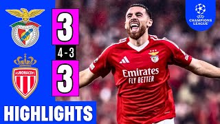 Benfica Vs Monaco 33 Agg 43  EXTENDED HIGHLIGHTS  UEFA Champions League 202425  Kokcu Goal [upl. by Steffen]