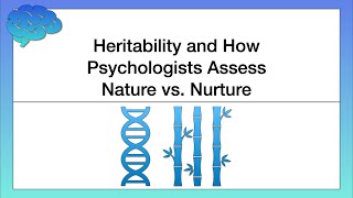 Heritability and How Psychologists Assess Nature vs Nurture [upl. by Cromwell]