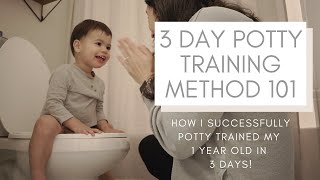 3 DAY POTTY TRAINING METHOD 101  How I Successfully Potty Trained My 1 Year Old in 3 Days [upl. by Rizzi]