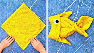 32 CUTE AND EASY TOWEL FOLDING IDEAS [upl. by Shayne]