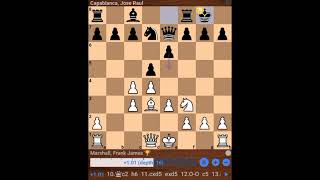 21 Marshall vs Capablanca 10 [upl. by Anela]