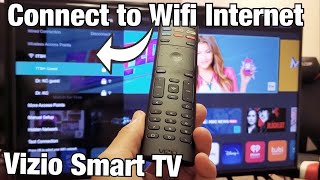 Vizio Smart TV How to Connect to Wifi Internet Network [upl. by Niveb775]