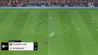 Barcelona vs AS Monaco 12082024 Club Friendlies EA FC 24 [upl. by Adnaluy]