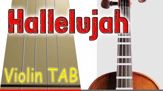 Hallelujah  Violin  Play Along Tab Tutorial [upl. by Dumm]