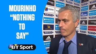 Jose Mourinho has quotnothing to sayquot after Chelsea are beaten 31 by Liverpool [upl. by Namhcan]