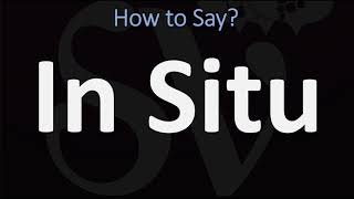 How to Pronounce In Situ CORRECTLY [upl. by Paynter]