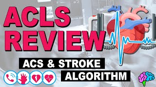 ACS amp Stroke Algorithms  ACLS Review [upl. by Yelyab]