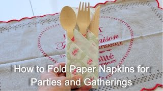 How to Fold Paper Napkin for Parties and Gatherings [upl. by Idonna]