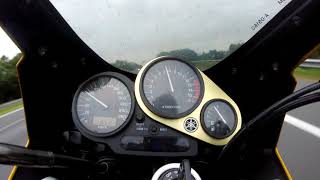 Yamaha Fazer FZS600 S Acceleration and topspeed 0220 kmh [upl. by Reni701]