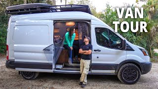 VAN TOUR  Our Ford Transit VANLIFE Camper Van [upl. by Babbie52]