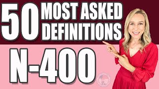 50 MOST ASKED N400 VOCABULARY  2024 N400 Naturalization Interview [upl. by Seugirdor]