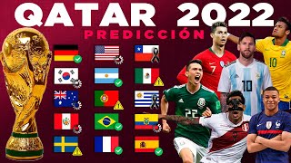 PREDICCIÓN  LOS 32 CLASIFICADOS AL MUNDIAL QATAR 2022 [upl. by Adoree676]