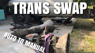 Dodge Transmission Swap Auto to Manual PT 1 [upl. by Castillo67]