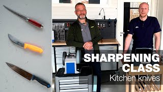 Knife sharpening  Part 1  Tormek Live Sharpening Class [upl. by Anead]