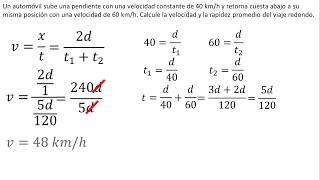 Física  Velocidad promedio  Ejemplo 10 [upl. by Karen]