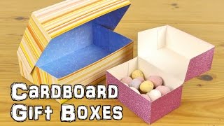 DIY Cardboard Gift Boxes [upl. by Karrah]