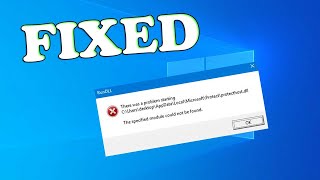 Fix RunDLL error The specified module could not be found Fix For All Programs  Windows 10 Error [upl. by Riesman32]