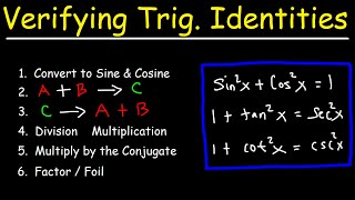 Verifying Trigonometric Identities [upl. by Anihpled491]