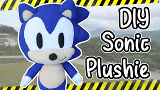 How to make Sonic plush toyDIY Sonic plushie tutorial EASYFREE Pattern Tutorial [upl. by Anerat18]