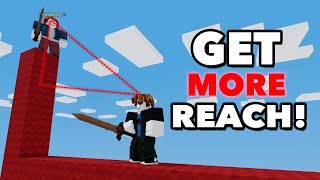 Roblox BedWARS  How To INCREASE YOUR REACH [upl. by Adlesirg]